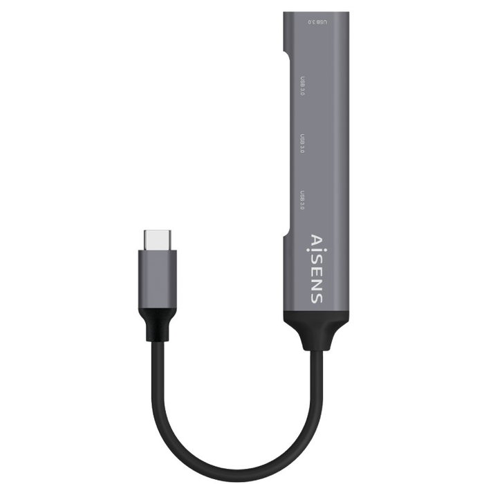 Aisens Hub USB 3.1 USB-C a 4 puertos USB Tipo A, Gris, 10cm Aisens Hub USB 3.1 USB-C a 4 puertos USB Tipo A, Gris, 10cm